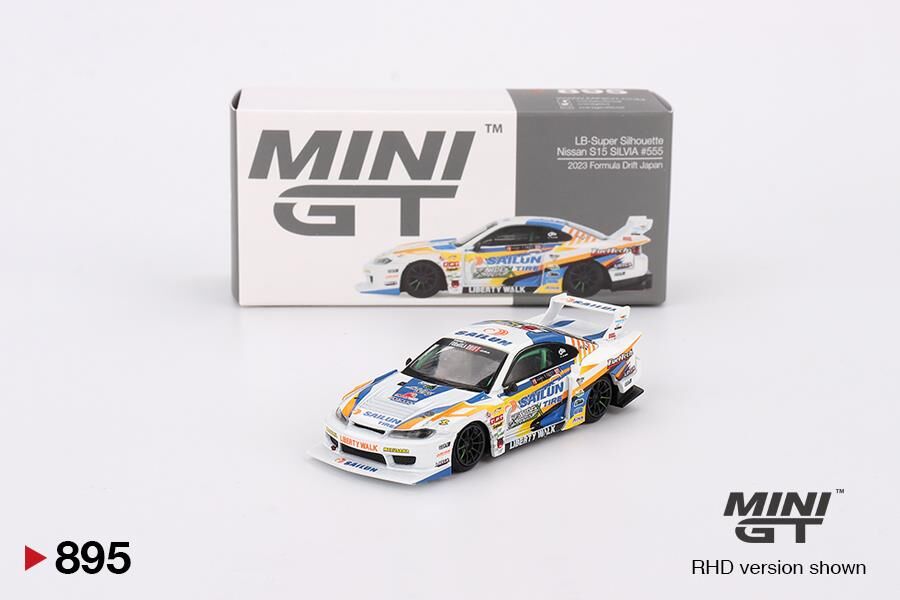 Mini GT Nissan LB-Super Silhouette S15 SILVIA #555 2023 Formula Drift Japan 895