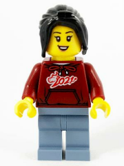 Lego Minifigür Woman Dark Red '2021' Shirt hol229