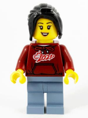 Lego Minifigür Woman Dark Red '2021' Shirt hol229