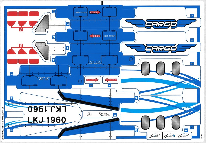 Lego 42025 Cargo Plane - STICKER -