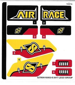 Lego 60144 Race Plane - STICKER -