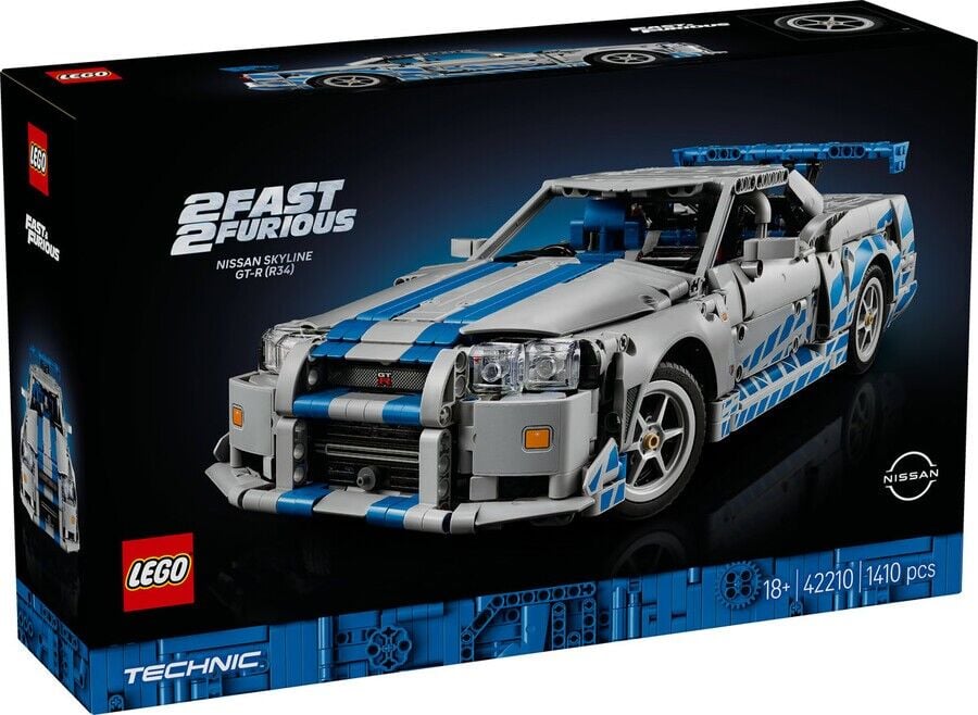 Lego Technic Daha Hızlı Daha Öfkeli Nissan Skyline GT-R (R34) 42210