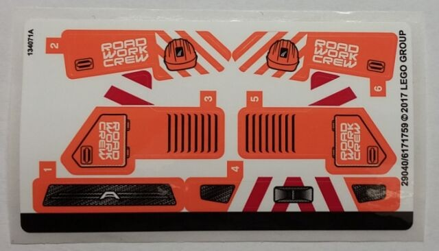 Lego 42060 Roadwork Crew - STICKER -