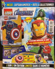 Lego Marvel Avengers Aylık Dergi- Captan America Metal Kutu - Fransızca
