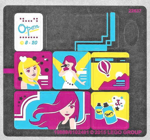 Lego 41093 Heartlake Hair Salon - STICKER -