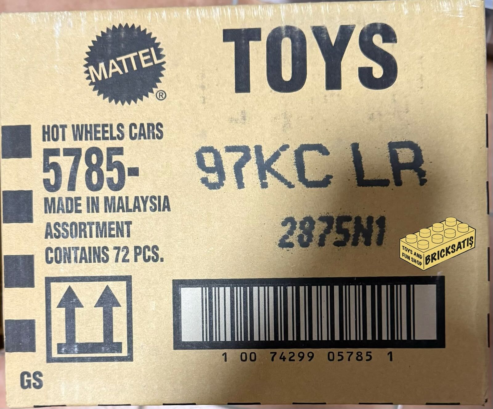 Hot Wheels Kısa Karton 72'li Kutu 5785-97KCLR