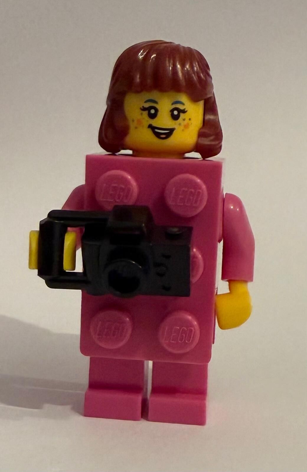 Orjinal Lego Minifigür Pink Brick Photographer Girl