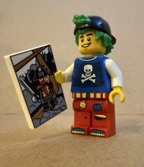 Orjinal Lego Minifigür Pirates Fan Boy with Pirates Poster