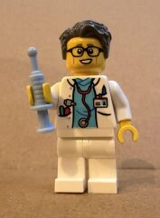 Orjinal Lego Minifigür Hospital Doctor with syringe