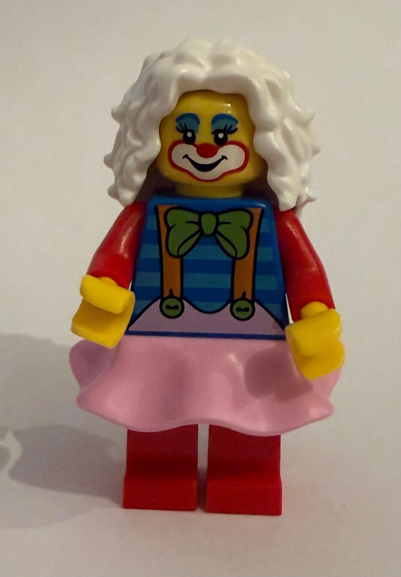Orjinal Lego Minifigür Female Clown White Hair Pink Skirt