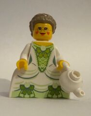 Orjinal Lego Minifigür Big Green Dress Lady with Tea Cup