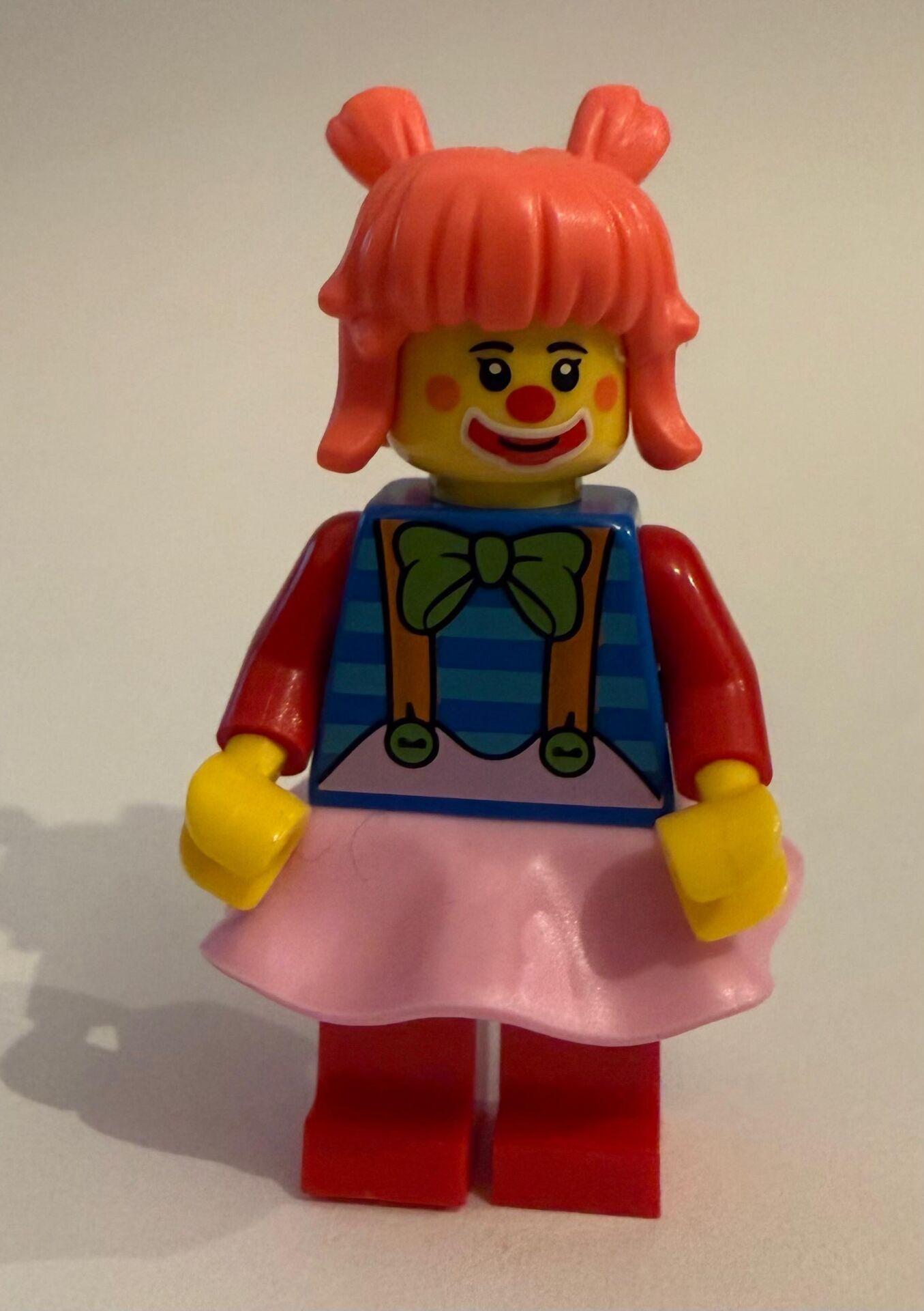Orjinal Lego Minifigür Clown with Orange Hair