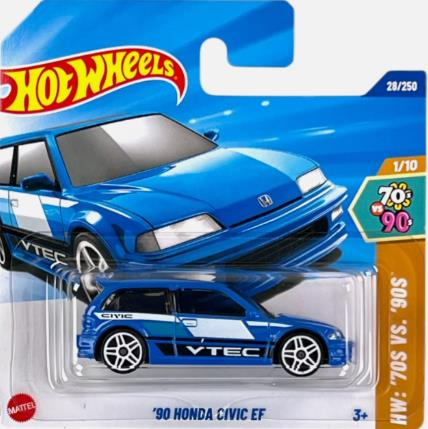Hot Wheels Tekli Arabalar '90 Honda Civic EF HYW81 ('70s vs. '90s)