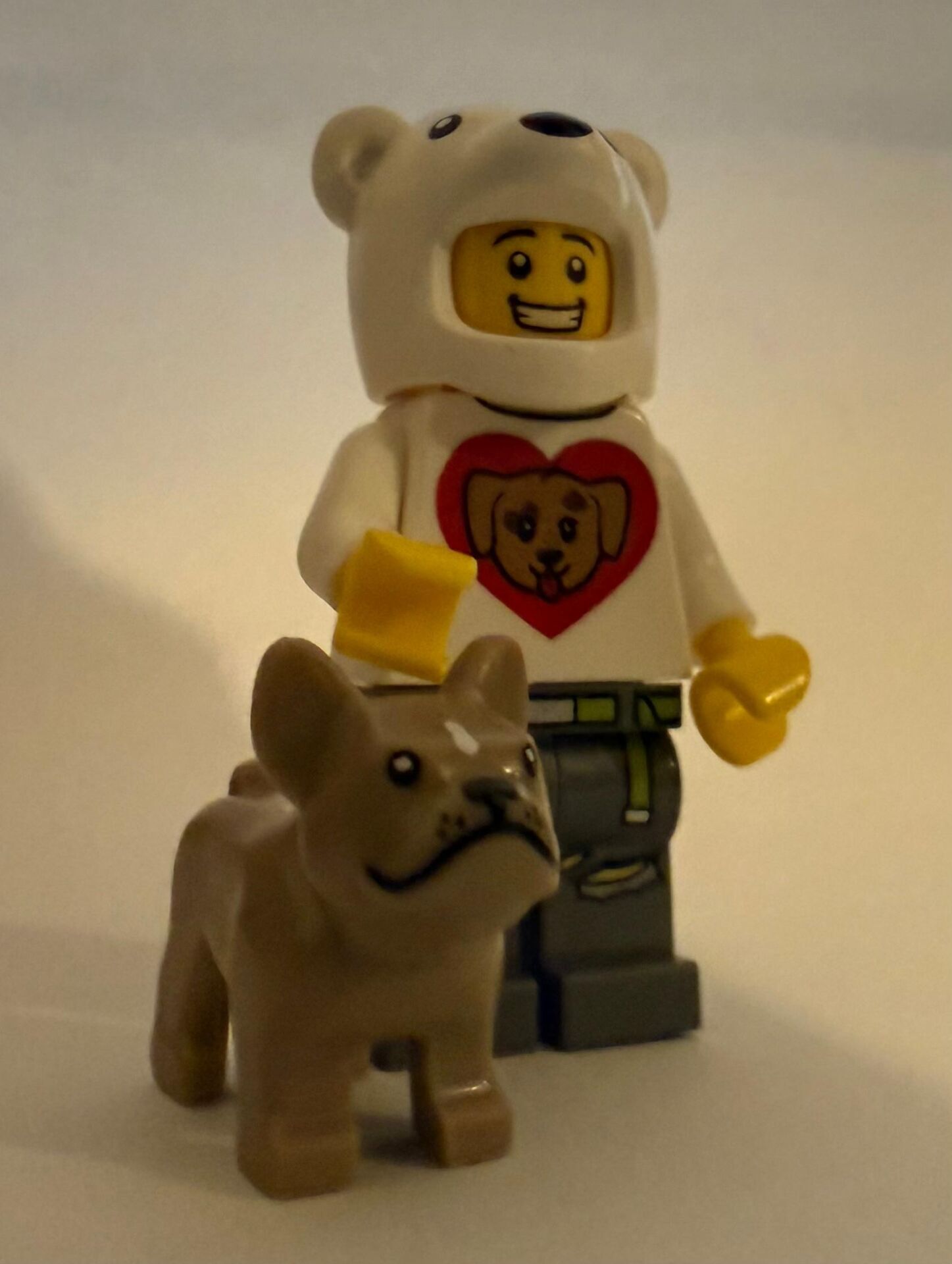Orjinal Lego Minifigür Bear Suit Lego Polar Bear with Dog
