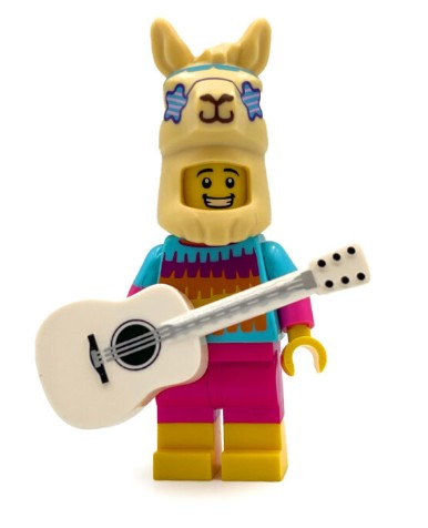 Orjinal Lego Minifigür Pinata Llama Costume Suit Girl with Guitar