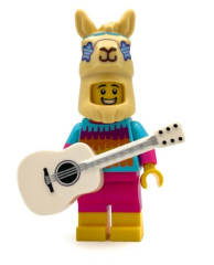 Orjinal Lego Minifigür Pinata Llama Costume Suit Girl with Guitar