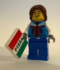 Orjinal Lego Minifigür Pizza Delivery Boy