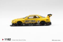 Mini GT Nissan LB-ER34 Super Silhouette SKYLINE Sport Yellow 1182