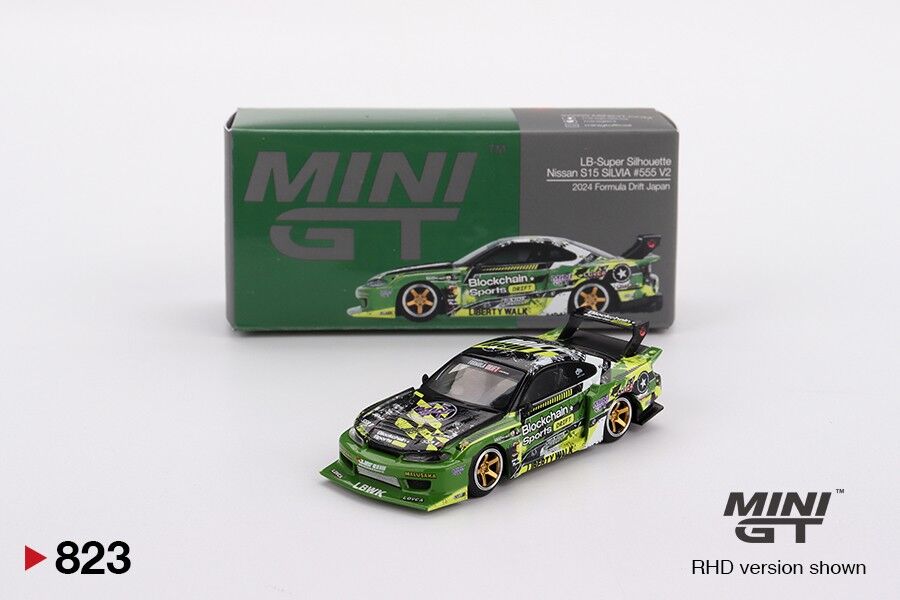 Mini GT Nissan LB-Super Silhouette S15 SILVIA #555 V2 2024 Formula Drift Japan 823