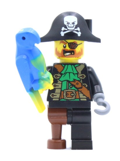 Orjinal Lego Minifigür Pirate with Parrot