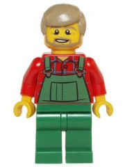 Lego Minifigür Overalls Farmer Green hol067