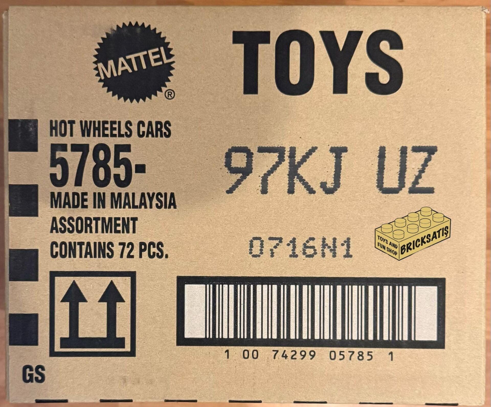 Hot Wheels Kısa Karton 72'li Kutu 5785-97KJUZ