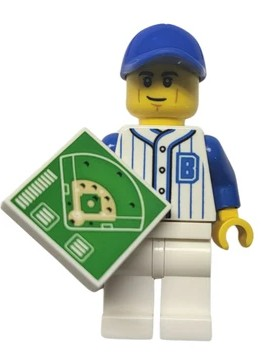 Orjinal Lego Minifigür Baseball Player