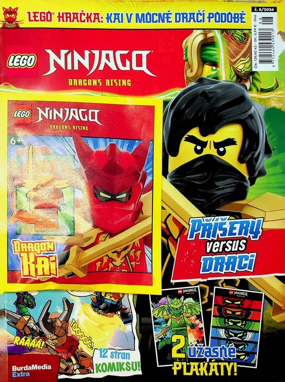 Lego Ninjago Aylık Dergi 08/2026 - Dragon Kai figür - Çekçe