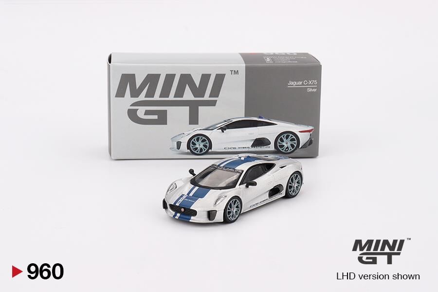 Mini GT Jaguar C-X75 Silver 960