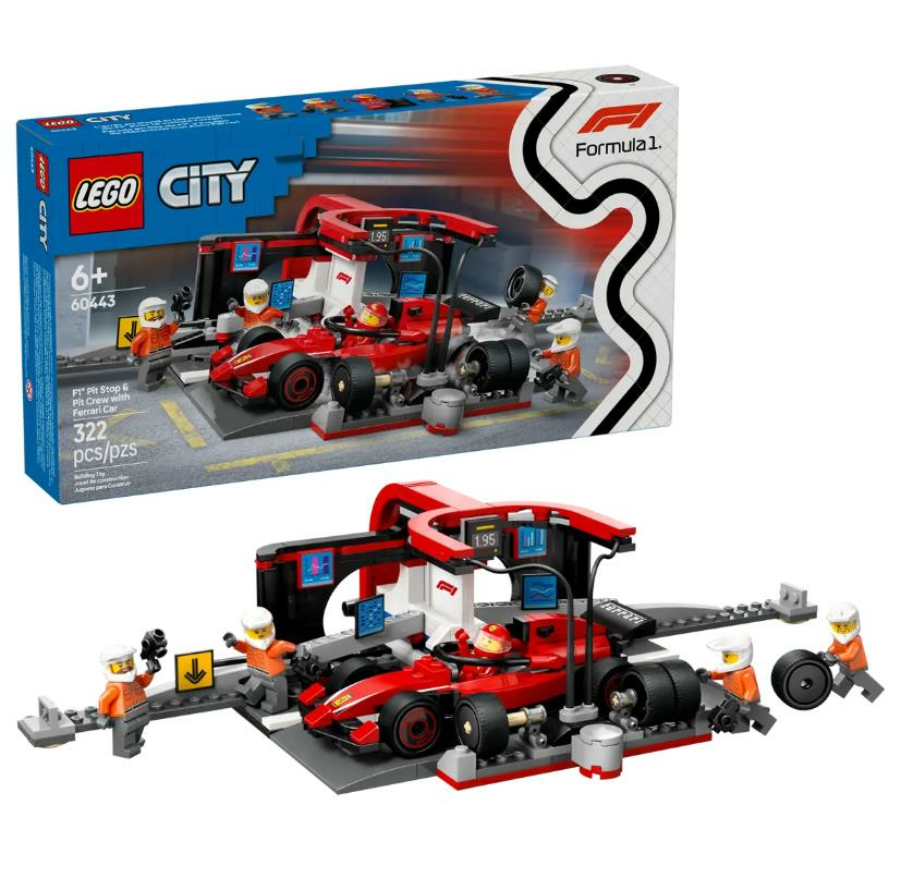 Lego City Ferrari Arabalı F1® Pit Stop ve Pit Ekibi 60443