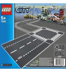 Lego City Straight & Crossroad Plates 7280