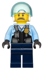 Lego Minifigür - Police - Pilot Sam Grizzled cty1131