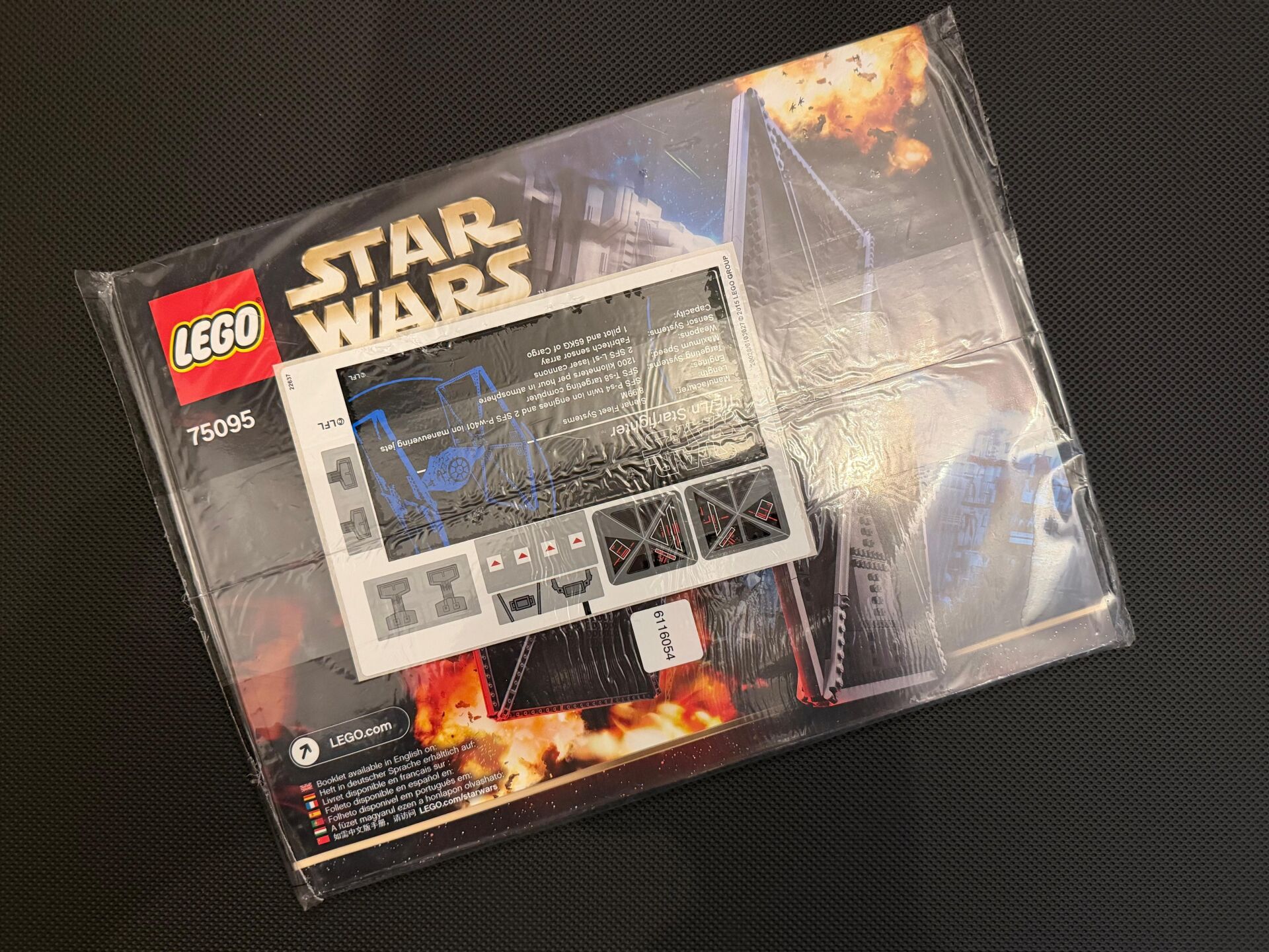 Lego 75095 TIE Fighter UCS - YAPIM KILAVUZU / STICKER -