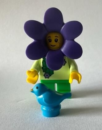 Orjinal Lego Minifigür Morning Glory Flower Girl with Blue Bird
