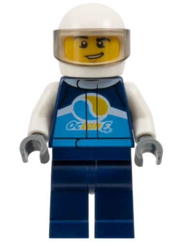 Lego Minifigür Race Car Driver Male cty1110