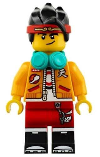 Lego Minifigür Monkie Kid Bright Light Orange Open Jacket mk001
