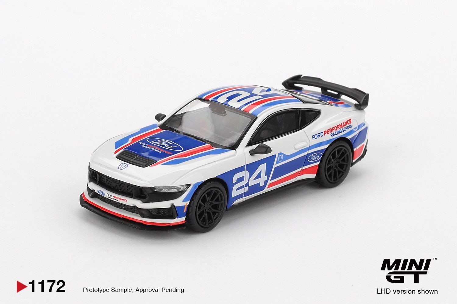 Mini GT Ford Mustang Dark Horse #24 Ford Performance Racing School 1172