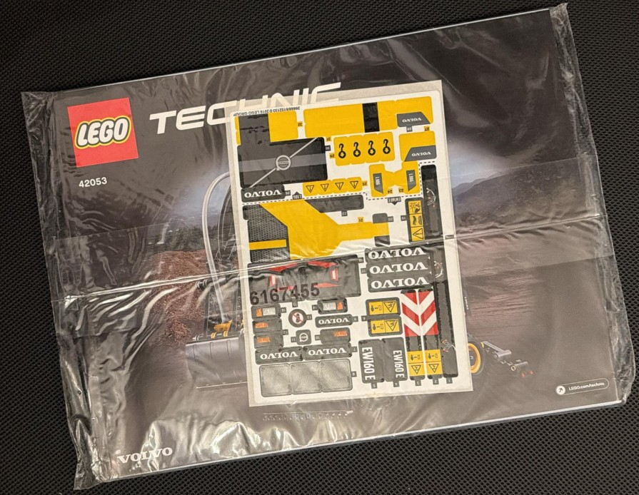 Lego 42053 Volvo EW160E - YAPIM KILAVUZU / STICKER -