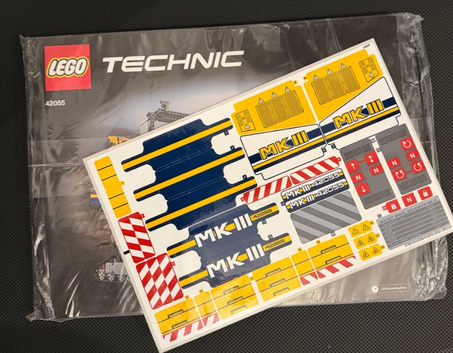Lego 42055 Bucket Wheel Excavator - YAPIM KILAVUZU / STICKER -