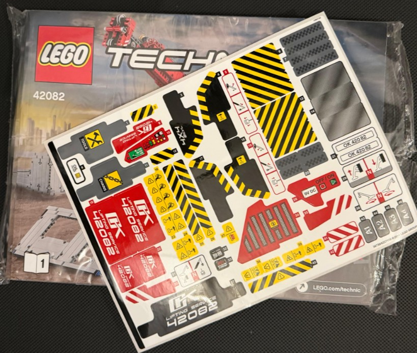 Lego 42082 Rough Terrain Crane - YAPIM KILAVUZU / STICKER -