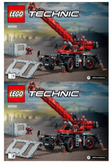 Lego 42082 Rough Terrain Crane - YAPIM KILAVUZU / STICKER -