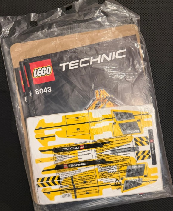 Lego 8043 Motorized Excavator - YAPIM KILAVUZU / STICKER -