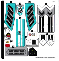 Lego 80014 Sandy's Speedboat - YAPIM KILAVUZU / STICKER -