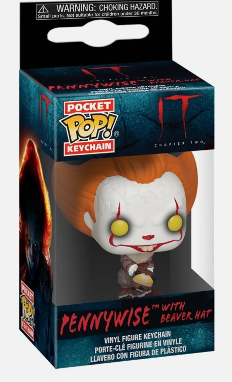 Funko Pop Pocket Keychain IT Pennywise With Beaver Hat