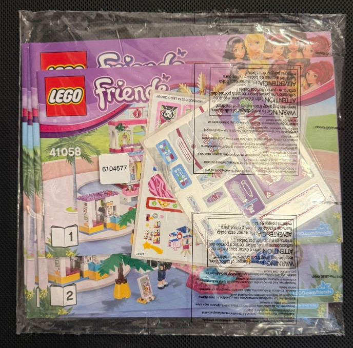 Lego 41058 Heartlake Shopping Mall - YAPIM KILAVUZU / STICKER -