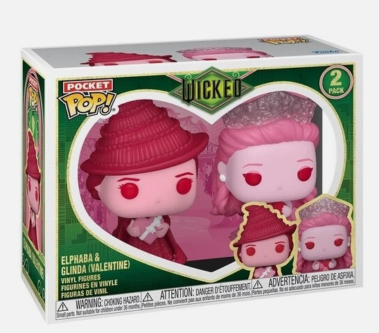 Funko Pop Pocket Elphaba & Glinda Valentine 2-Pack Figures