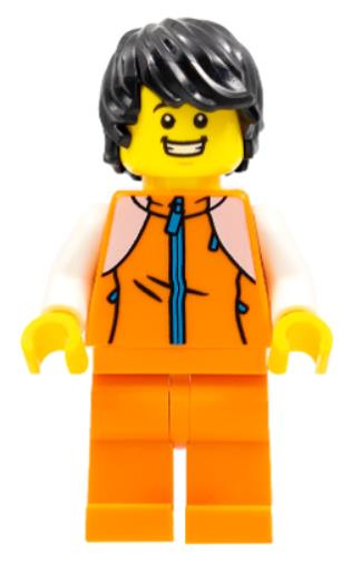 Lego Minifigür Man Orange Tracksuit hol267