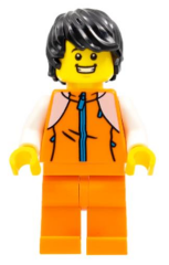 Lego Minifigür Man Orange Tracksuit hol267