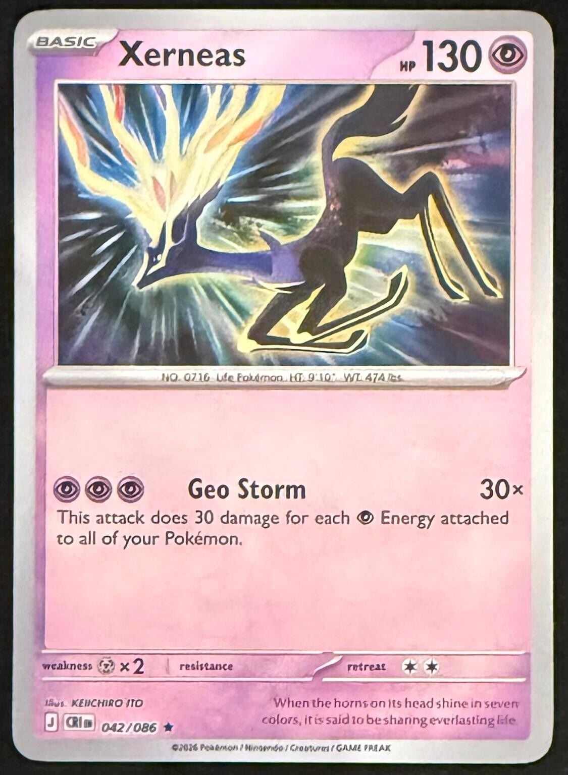 Pokemon Mega Evolution Chaos Rising Single Kart Xerneas (RH) 042/086