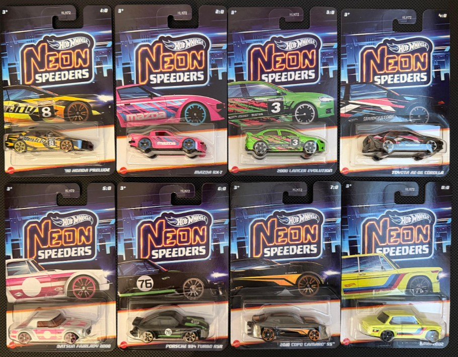 Hot Wheels 8'li Araba Seti - Hot Wheels Neon Speeders HLH72-979E